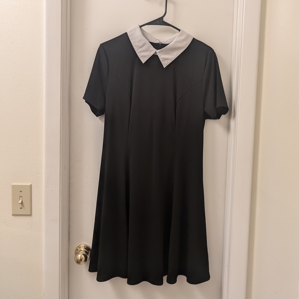 Black Dress with White Collar